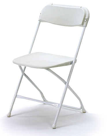 Rental store for chair folding white in Snohomish County