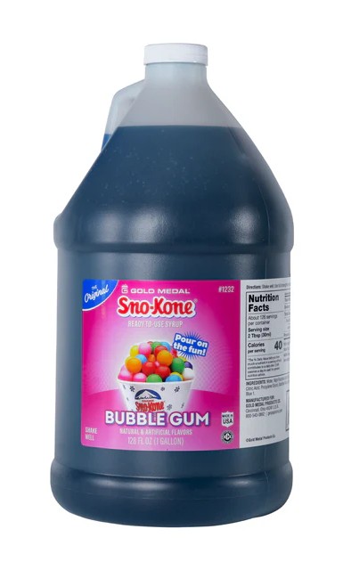 Rental store for syrup sno cone bubble gum in Snohomish County